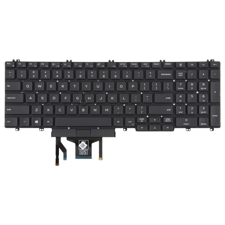 US Version Backlit Laptop Keyboard with Pointing for Dell Latitude 5500 5501 5511 5510 3500 3501 0MMH7V, For Dell Latitude 5500 5501