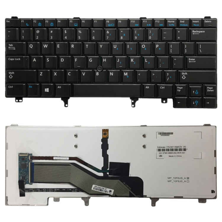 US Version Keyboard with Keyboard Backlight and Pointing for Dell Latitude E6420 E6320 E6430 E5420 E5430 E6430s, For Dell Latitude E6420 (US) For Dell Latitude E6420 (US)