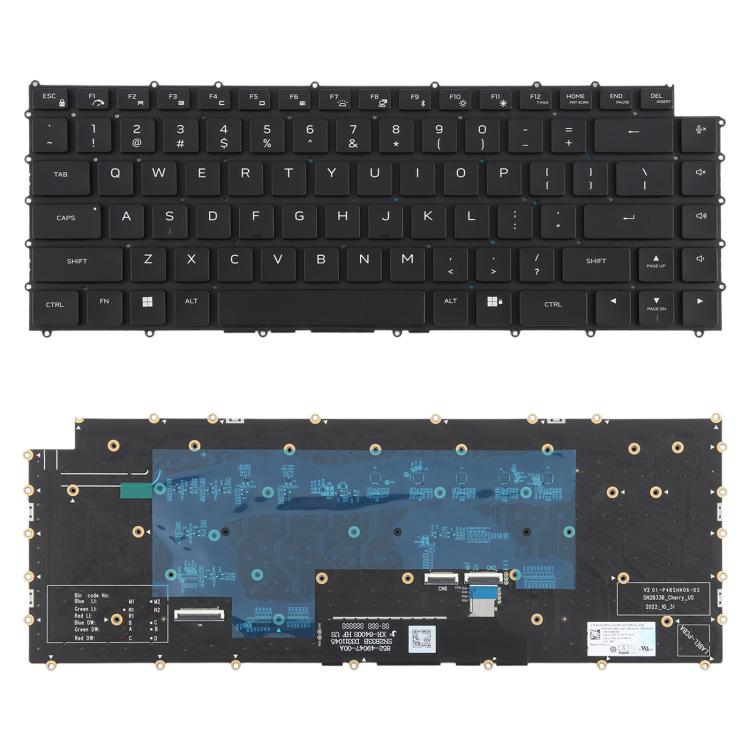 US Version RGB Backlit Laptop Mechanical Keyboard for DELL M16 R1 X16 R1 R2 W0X5N5, For DELL M16 R1 X16 R1 R2 For DELL M16 R1 X16 R1 R2