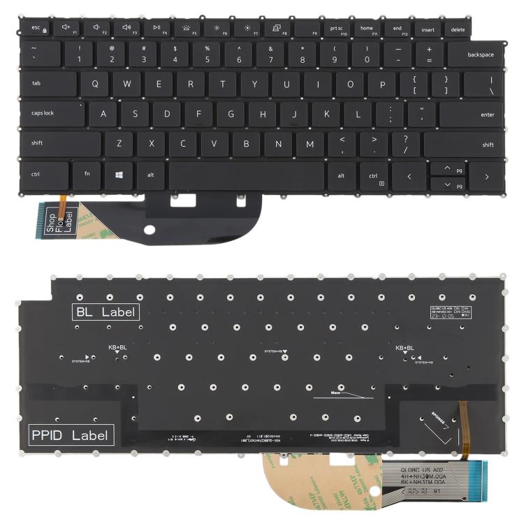 US Version Backlit Laptop Keyboard for Dell XPS 15 9510 9520 9700 9500 Precision 5560 5760 5750 5550 XPS 17 9700 9720 P91F P92F, For Dell XPS 15 9510 For Dell XPS 15 9510