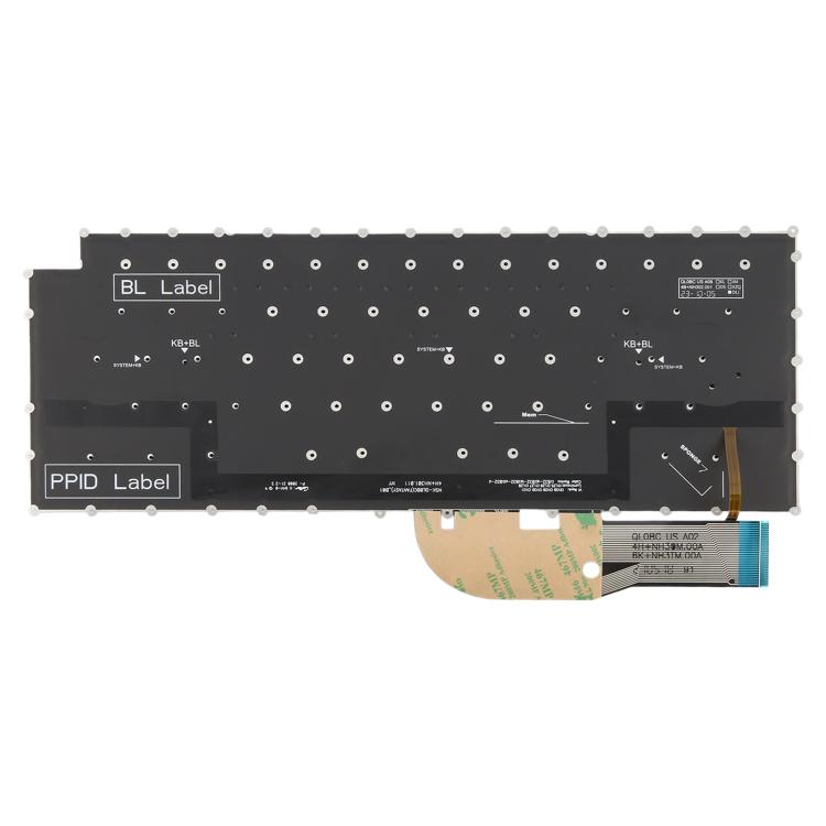 US Version Backlit Laptop Keyboard for Dell XPS 15 9510 9520 9700 9500 Precision 5560 5760 5750 5550 XPS 17 9700 9720 P91F P92F, For Dell XPS 15 9510
