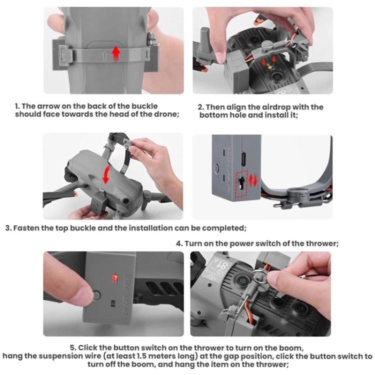 For DJI AIR 3S/AIR 3 BRDRC Drone Airdrop Accessories, For DJI AIR 3S/AIR 3