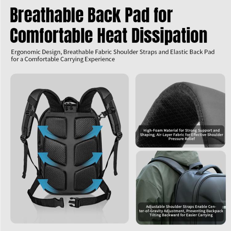 STARTRC Hard Shell Waterproof Shoulders Bag Backpack for DJI Mavic Series / Air Series, For DJI Mavic Series / Air Series