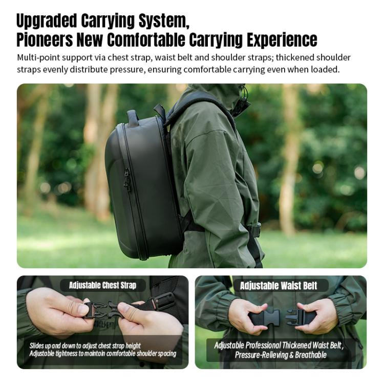 STARTRC Hard Shell Waterproof Shoulders Bag Backpack for DJI Mavic Series / Air Series, For DJI Mavic Series / Air Series