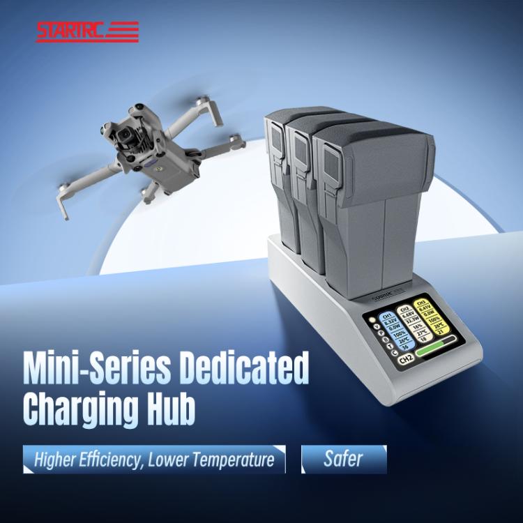 For DJI Mini 5 Pro / Mini 4 / Mini 3 Charging Butler Tri-Battery Charger Hub with Display Screen, For DJI Mini 5 Pro
