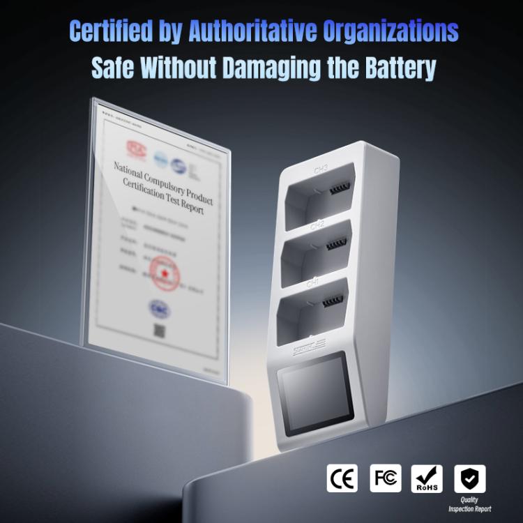 For DJI Mini 5 Pro / Mini 4 / Mini 3 Charging Butler Tri-Battery Charger Hub with Display Screen, For DJI Mini 5 Pro