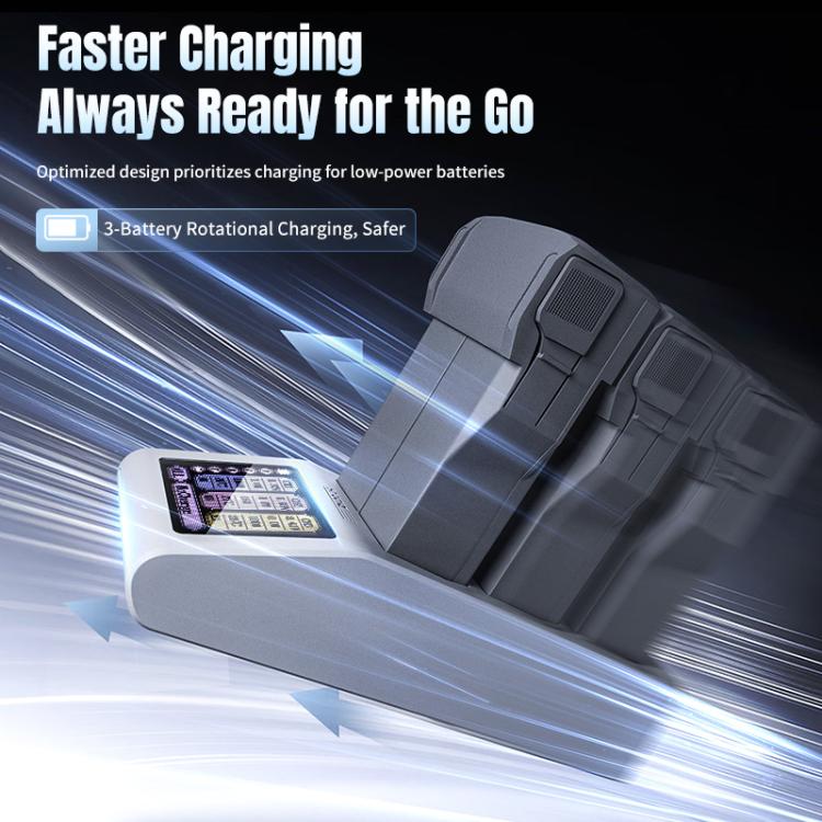 For DJI Mini 5 Pro / Mini 4 / Mini 3 Charging Butler Tri-Battery Charger Hub with Display Screen, For DJI Mini 5 Pro