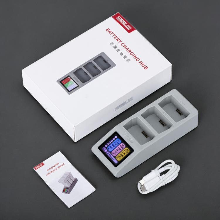 For DJI Mini 5 Pro / Mini 4 / Mini 3 Charging Butler Tri-Battery Charger Hub with Display Screen, For DJI Mini 5 Pro