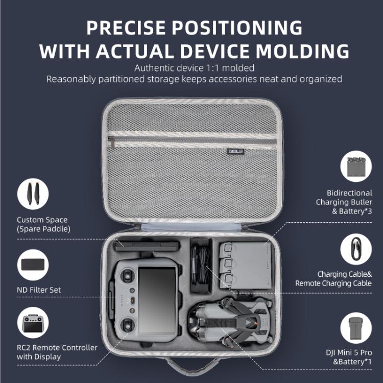 For DJI Mini 5 Pro STARTRC Shoulder PU Storage Bag Handbag, For DJI Mini 5 Pro