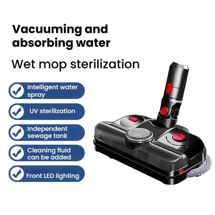 4-In-1 Electric Mop Head With UV Sterilizer Light And Water Tank, For Dyson V7 / V8 / V10 / V11, For Dyson V12 Slim / V10 Slim