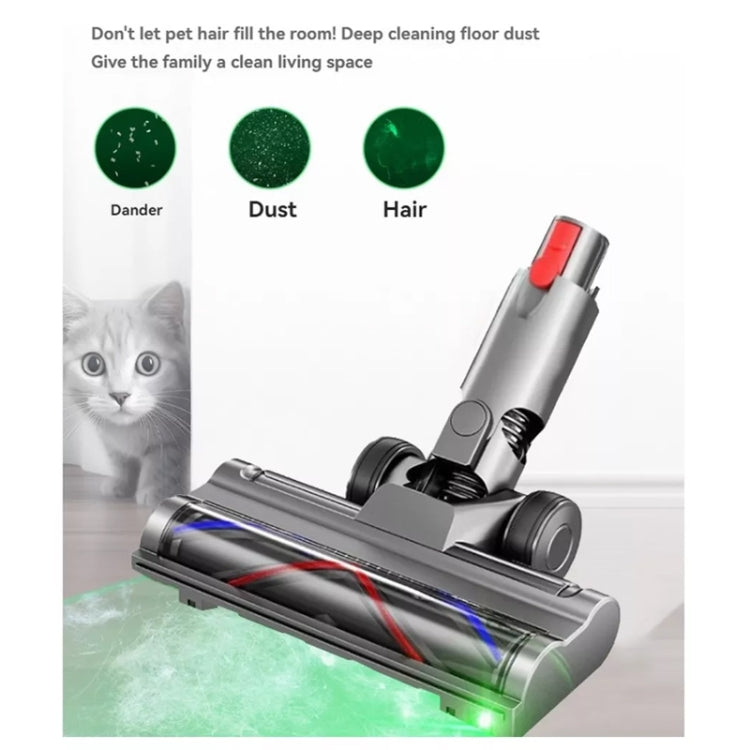 Vacuum Cleaner Lightweight Direct Drive Floor Brush Head with Dust Led Lights, For Dyson V7 V8 V10 V11 V15, For Dyson V6, For Dyson V10 Slim / V12 Slim