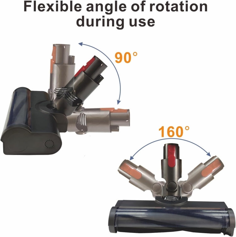 Vacuum Cleaner Floor Brush Head with Green LED Light, For Dyson V7 / V8 / V10 / V11, For Dyson V6, For Dyson V10 Slim / V12 Slim