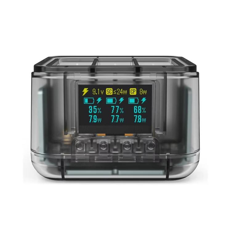 For GoPro HERO13 Black Triple Battery Charger Smart Charging Dock With OLED Display, For GoPro HERO13 Black For GoPro HERO13 Black