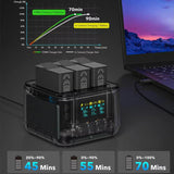 For GoPro HERO13 Black Triple Battery Charger Smart Charging Dock With OLED Display, For GoPro HERO13 Black