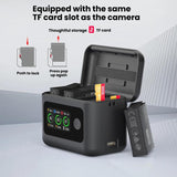 SYMIK Battery Charger For GoPro HERO13 Black Charging Hub Portable Power Manager With 1.47-Inch LCD Screen, For GoPro HERO13