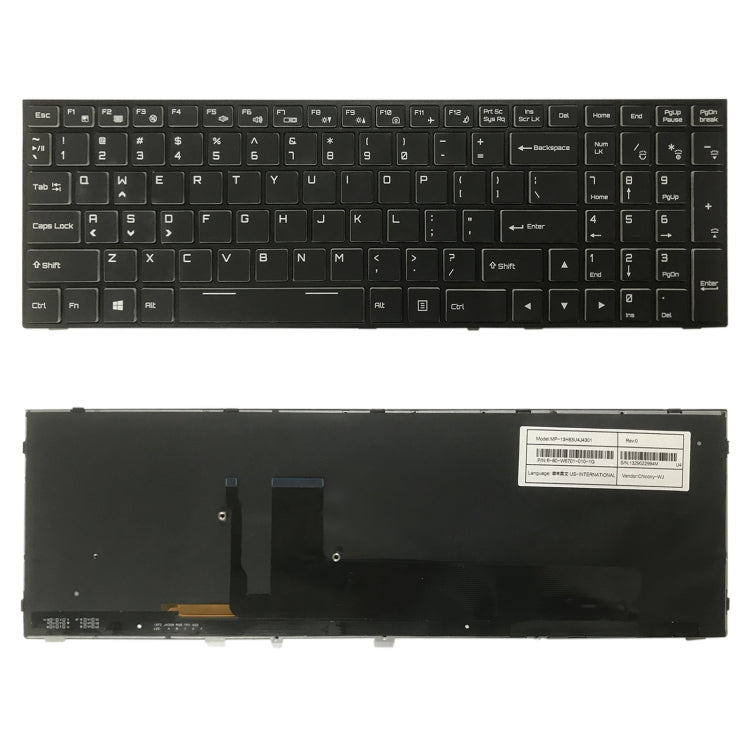 US Version Keyboard With Back Light for Hasee G10 Z8 Z7M Z7-CT5NA7NA7GS KPZGZ GX9 911PLUS CN95S01, For Hasee G10 Z8 For Hasee G10 Z8