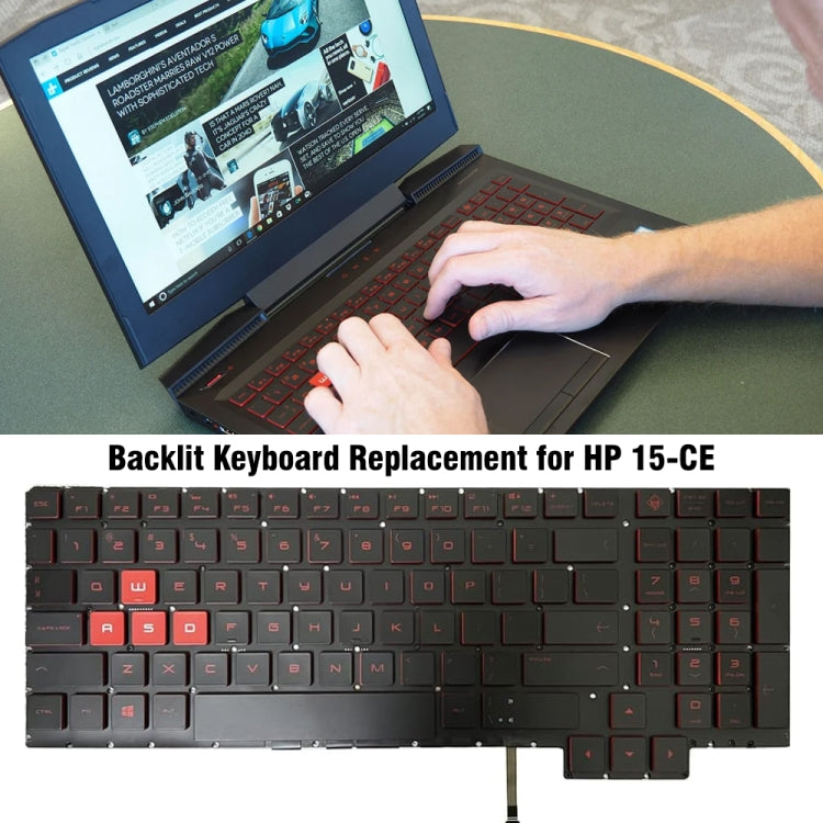 US Version Backlit Laptop Keyboard, For HP 15-CE