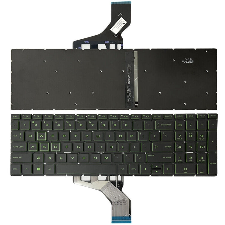 US Version Laptop Backlight Keyboard, For HP Pavilion Gaming 15-DK For HP Pavilion Gaming 15-DK Green