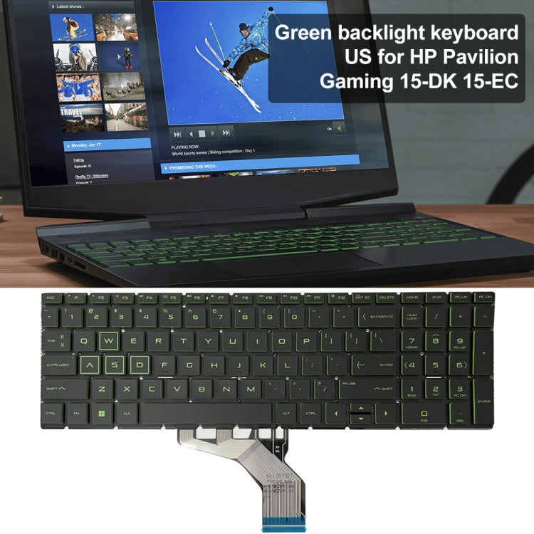 US Version Laptop Backlight Keyboard, For HP Pavilion Gaming 15-DK