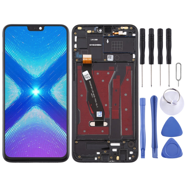 LCD Screen and Digitizer Full Assembly with Frame for Huawei Honor 8X, For Huawei Honor 8X For Huawei Honor 8X Black