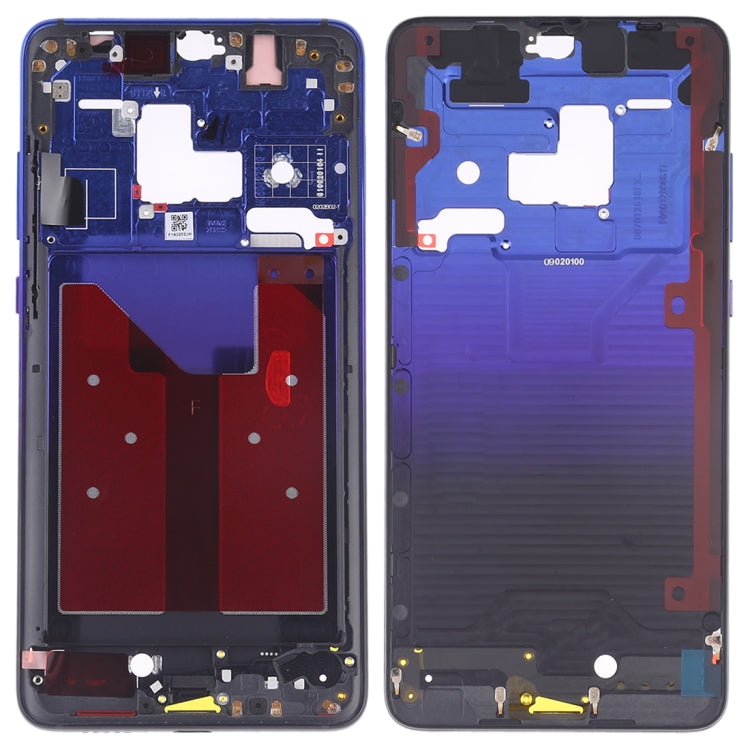 Front Housing LCD Frame Bezel Plate with Side Keys for Huawei Mate 20, For Huawei Mate 20, Mate 20 Mate 20 Twilight Blue