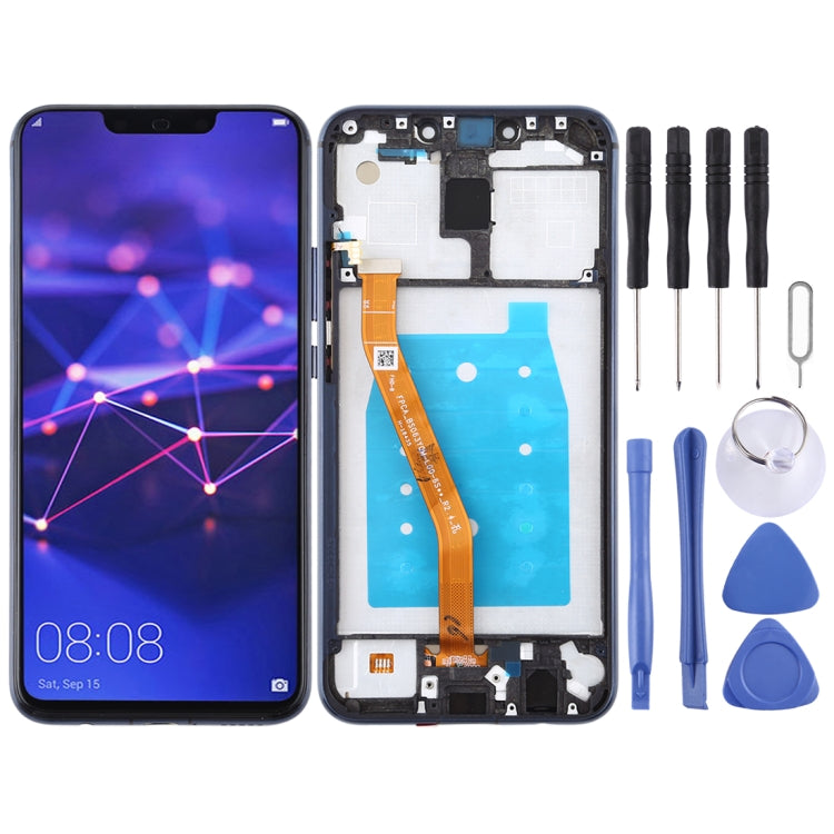 LCD Screen and Digitizer Full Assembly with Frame for Huawei Mate 20 Lite / Maimang 7, For Huawei Mate 20 Lite For Huawei Mate 20 Lite Blue
