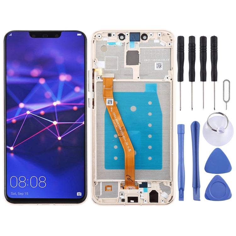LCD Screen and Digitizer Full Assembly with Frame for Huawei Mate 20 Lite / Maimang 7, For Huawei Mate 20 Lite For Huawei Mate 20 Lite Gold