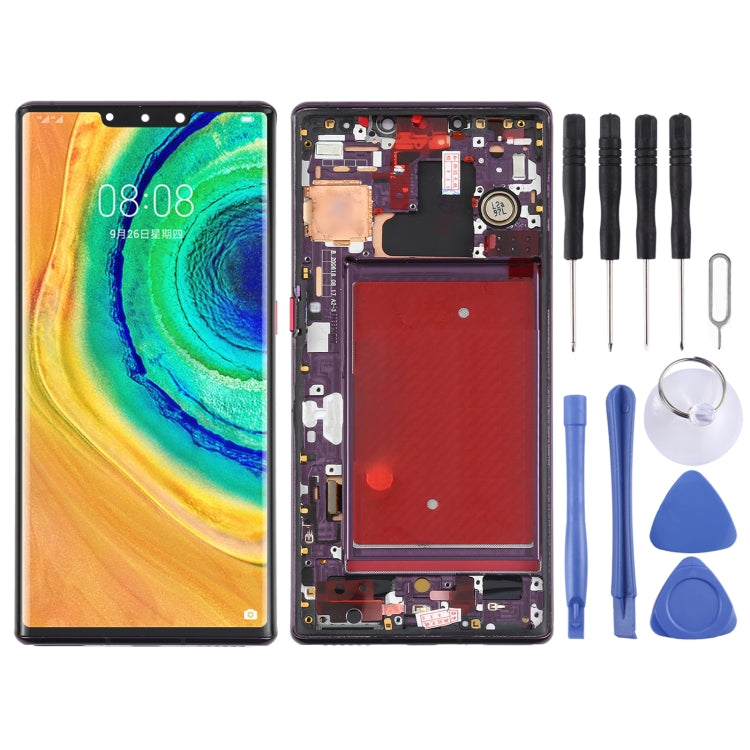 LCD Screen and Digitizer Full Assembly with Frame for Huawei Mate 30 Pro, For Huawei Mate 30 Pro For Huawei Mate 30 Pro Purple