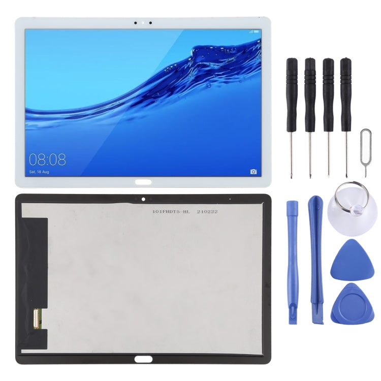LCD Screen and Digitizer Full Assembly for Huawei MediaPad T5 10.1 (LTE), For Huawei MediaPad T5 10.1 (LTE) For Huawei MediaPad T5 10.1 (LTE) White
