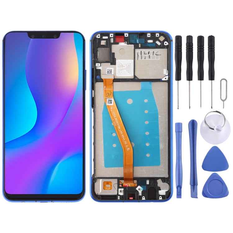 LCD Screen and Digitizer Full Assembly with Frame for Huawei Nova 3i, For Huawei Nova 3i For Huawei Nova 3i Blue
