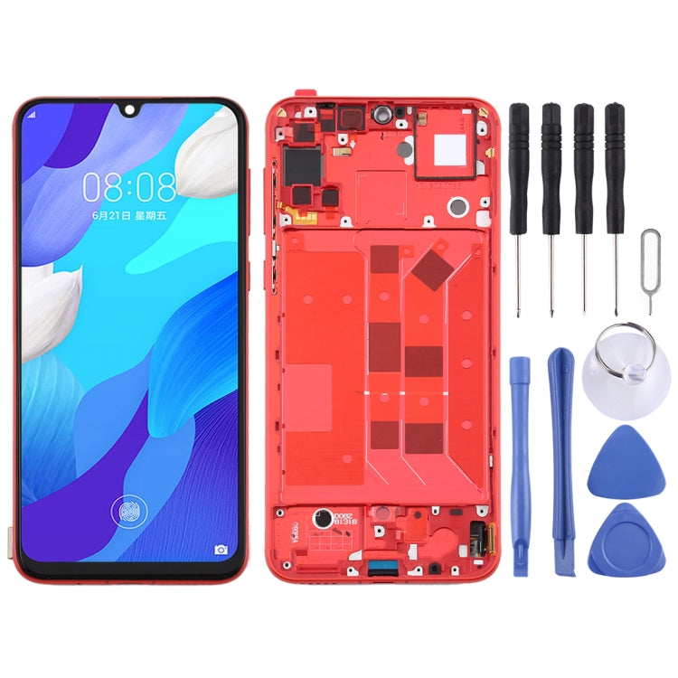 LCD Screen and Digitizer Full Assembly with Frame for Huawei Nova 5 Pro, For Huawei Nova 5 Pro For Huawei Nova 5 Pro Red