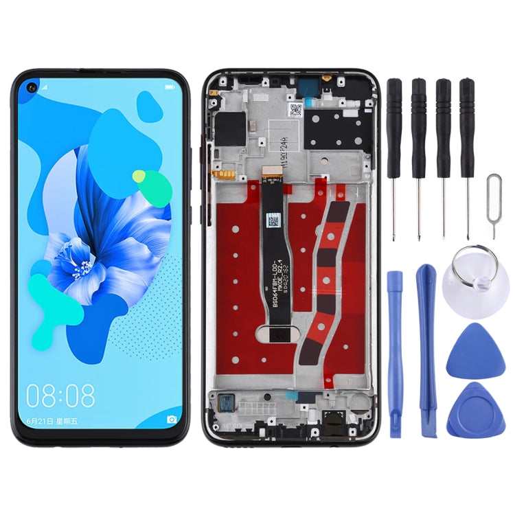 LCD Screen and Digitizer Full Assembly with Frame for Huawei Nova 5i, For Huawei Nova 5i For Huawei Nova 5i Black