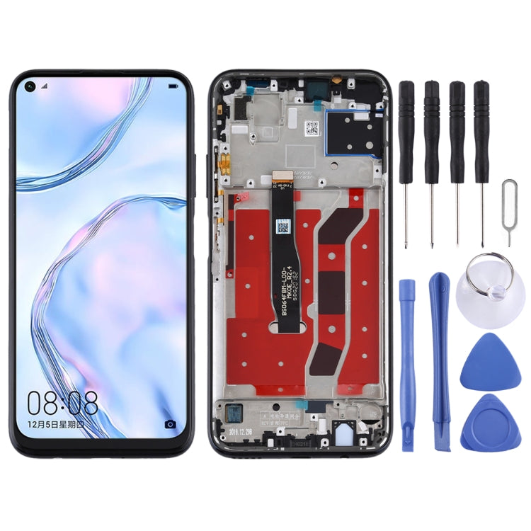 LCD Screen and Digitizer Full Assembly with Frame for Huawei Nova 6 SE, For Huawei Nova 6 SE For Huawei Nova 6 SE Black