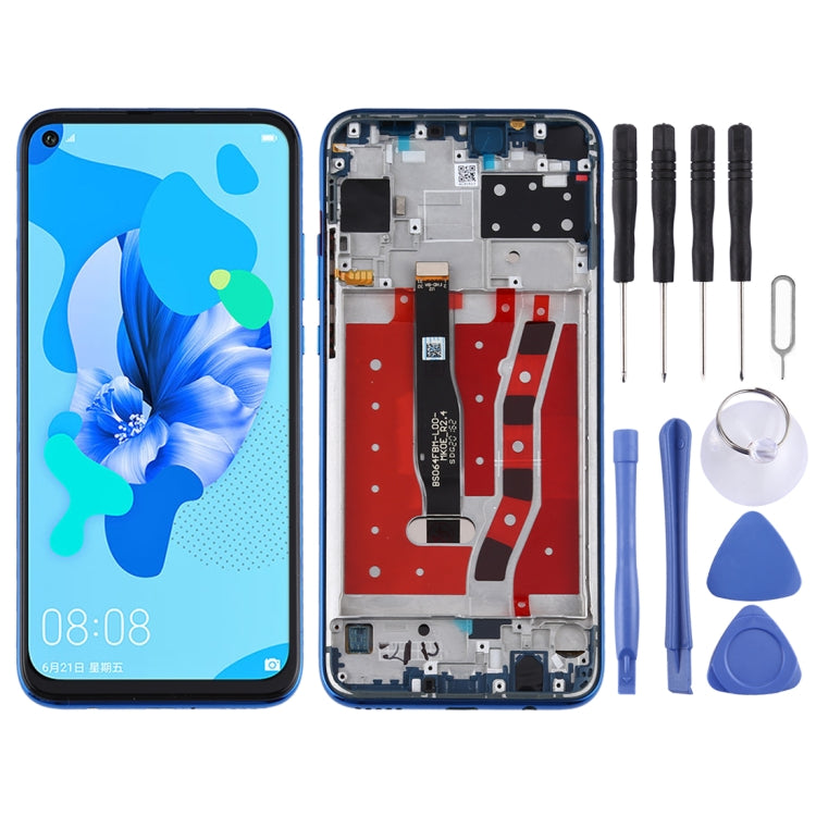 LCD Screen and Digitizer Full Assembly with Frame for Huawei Nova 6 SE, For Huawei Nova 6 SE For Huawei Nova 6 SE Blue
