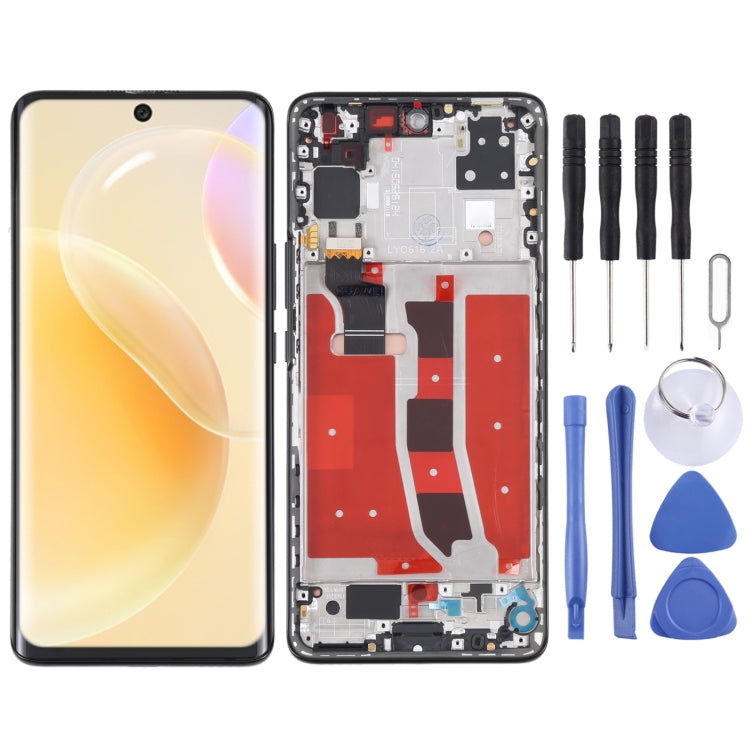 Original LCD Screen and Digitizer Full Assembly with Frame for Huawei Nova 8 5G, For Huawei Nova 8 5G For Huawei Nova 8 5G Black