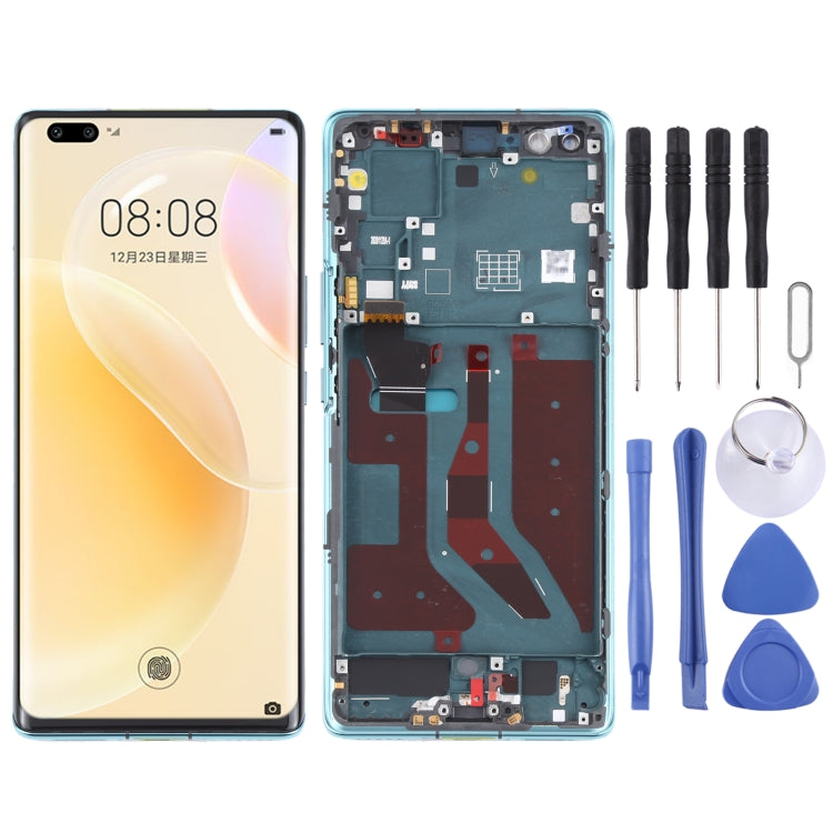 LCD Screen and Digitizer Full Assembly With Frame for Huawei Nova 8 Pro 5G, For Huawei Nova 8 Pro 5G For Huawei Nova 8 Pro 5G Green