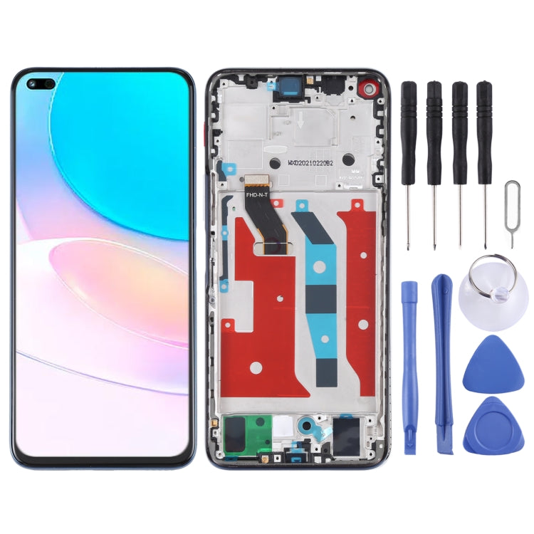 Original LCD Screen and Digitizer Full Assembly with Frame for Huawei Nova 8i, For Huawei Nova 8i For Huawei Nova 8i Blue