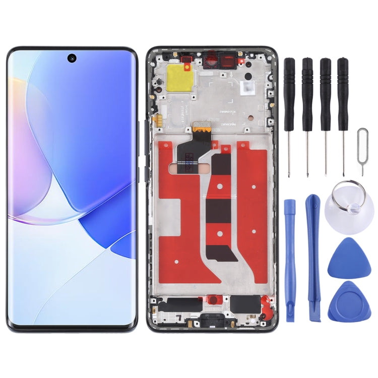 Original LCD Screen and Digitizer Full Assembly with Frame for Huawei Nova 9, For Huawei Nova 9 For Huawei Nova 9 Black