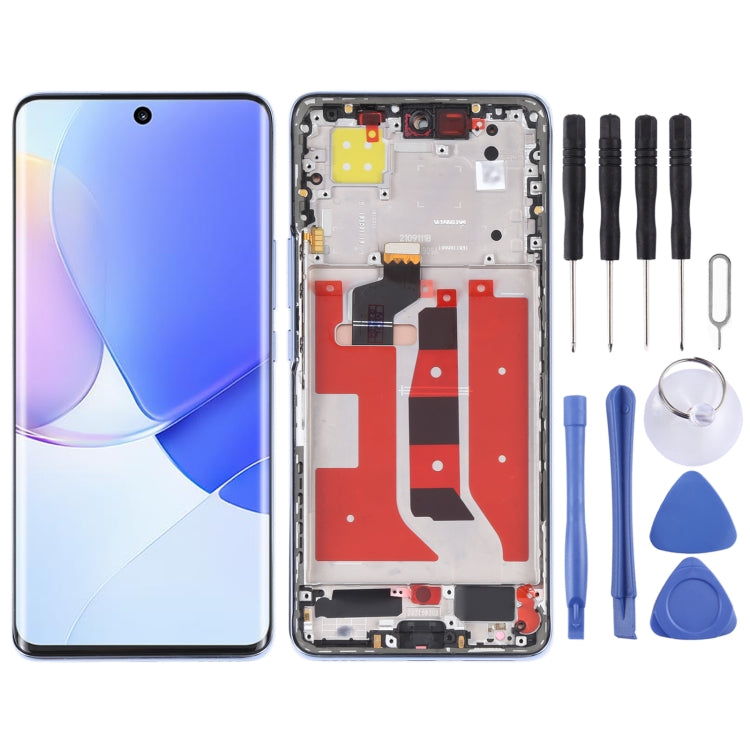 Original LCD Screen and Digitizer Full Assembly with Frame for Huawei Nova 9, For Huawei Nova 9 For Huawei Nova 9 Blue
