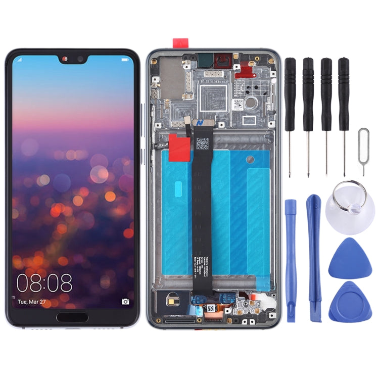 LCD Screen and Digitizer Full Assembly with Frame for Huawei P20, For Huawei P20 For Huawei P20 Twilight