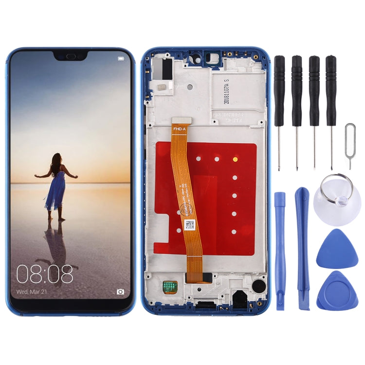 LCD Screen and Digitizer Full Assembly with Frame for Huawei P20 Lite / Nova 3e, For Huawei P20 Lite / Nova 3e For Huawei P20 Lite Nova 3e Blue