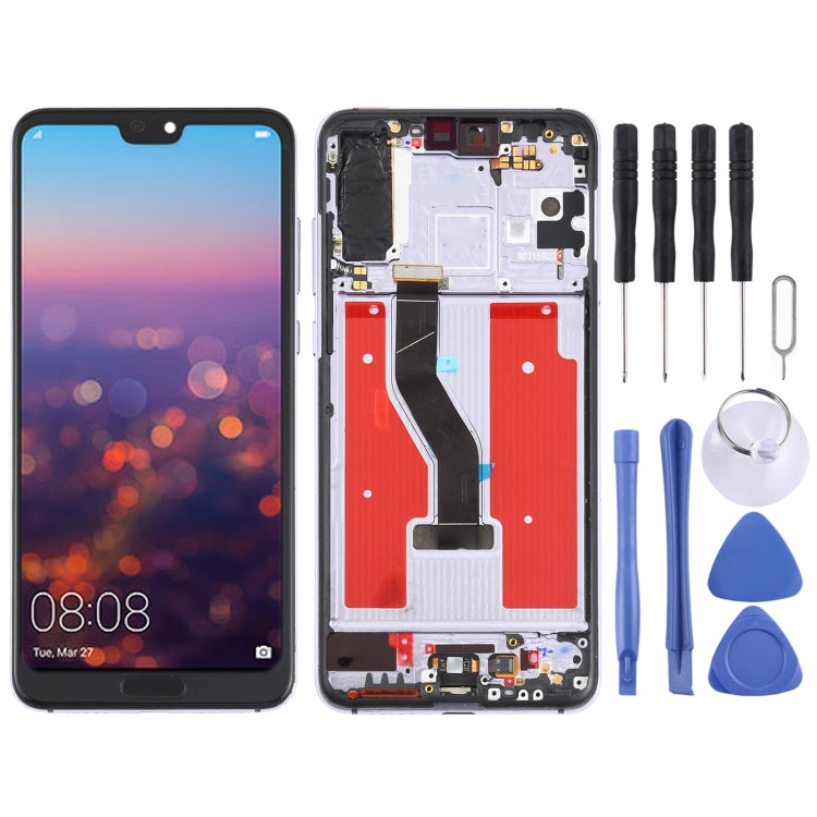 LCD Screen and Digitizer Full Assembly with Frame for Huawei P20 Pro, For Huawei P20 Pro For Huawei P20 Pro Twilight