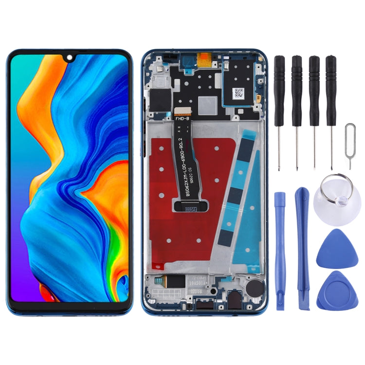 LCD Screen and Digitizer Full Assembly with Frame for Huawei P30 Lite / Nova 4e (RAM 6G / High Version), For Huawei P30 Lite(High Version) For Huawei P30 Lite(High Version) Blue