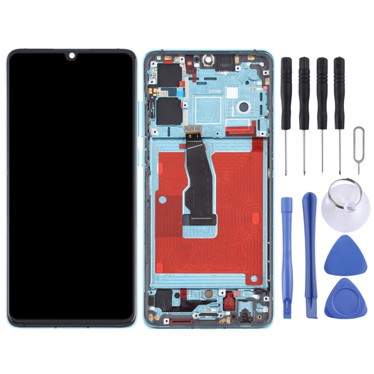 LCD Screen and Digitizer Full Assembly With Frame for Huawei P30, For Huawei P30, For Huawei P30 (Breathing Crystal)
