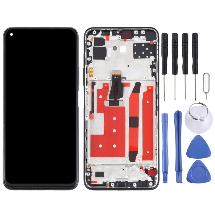 LCD Screen and Digitizer Full Assembly With Frame for Huawei P40 Lite 5G, For Huawei P40 Lite 5G