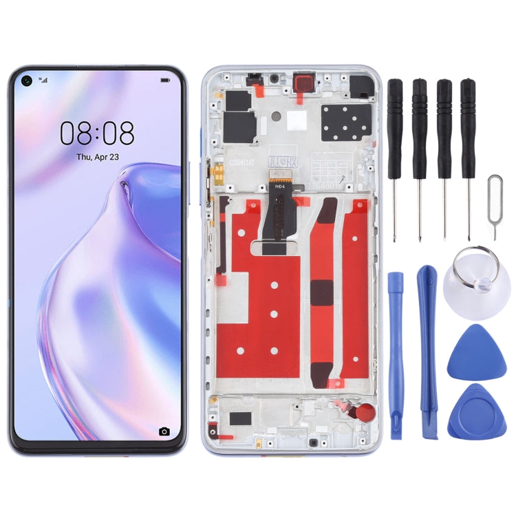 LCD Screen and Digitizer Full Assembly With Frame for Huawei P40 Lite 5G, For Huawei P40 Lite 5G For Huawei P40 Lite 5G Purple