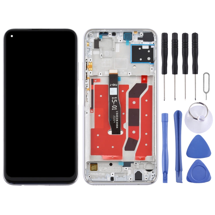 LCD Screen and Digitizer Full Assembly with Frame for Huawei P40 Lite, For Huawei P40 Lite