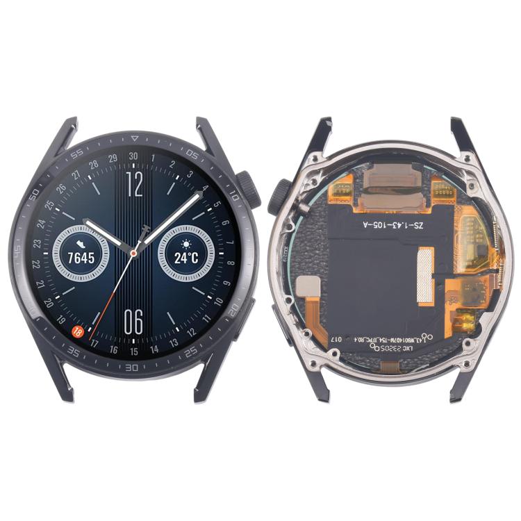 For Huawei Watch GT 3 46mm JPT-B19 Dual Cable LCD Screen Digitizer Full Assembly with Frame, For Huawei Watch GT 3 46mm(Dual Cable) For Huawei Watch GT 3 46mm(Dual Cable) Black