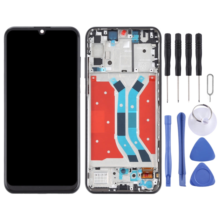 LCD Screen and Digitizer Full Assembly With Frame for Huawei Y8p, For Huawei Y8p