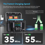 SYMIK Battery Charger For Insta360 X3 / ONE X2 Two Way Charging Case With 0.96-Inch OLED Screen, For Insta360 X3 / ONE X2